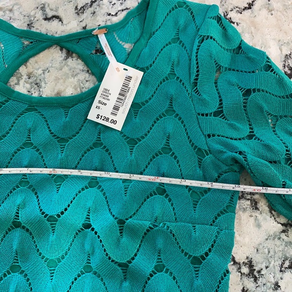 Free People Ladies Size XSmall Green Long Sleeve Dress - Picture 9 of 10